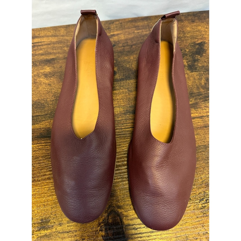 Everlane The Day Glove Burgundy Leather Ballet Flats Womens Size 10 Shoes Italy - Picture 10 of 10
